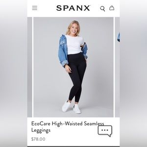 Brand New Spanx Size Small Petite “Look At Me Now” Seamless Leggings